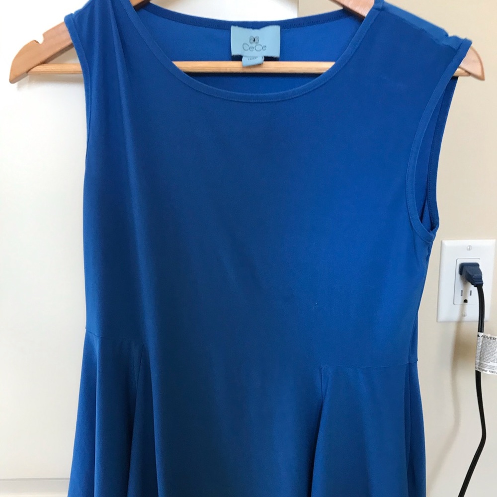 Blue peplum top